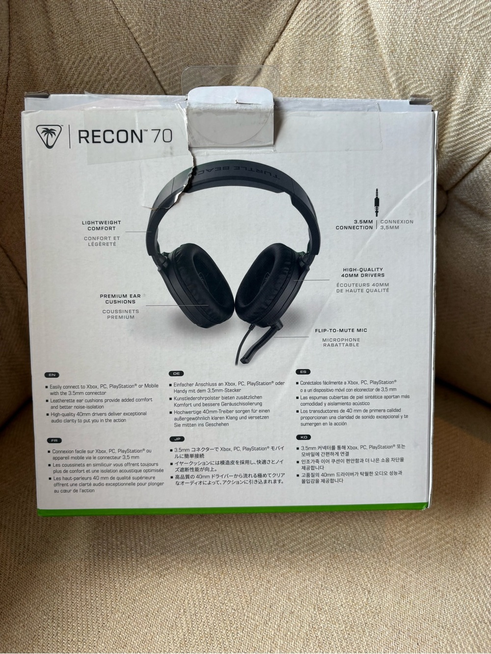 Turtle Beach Recon 70 Wired Gaming Headset — Black - Picture 2 of 7